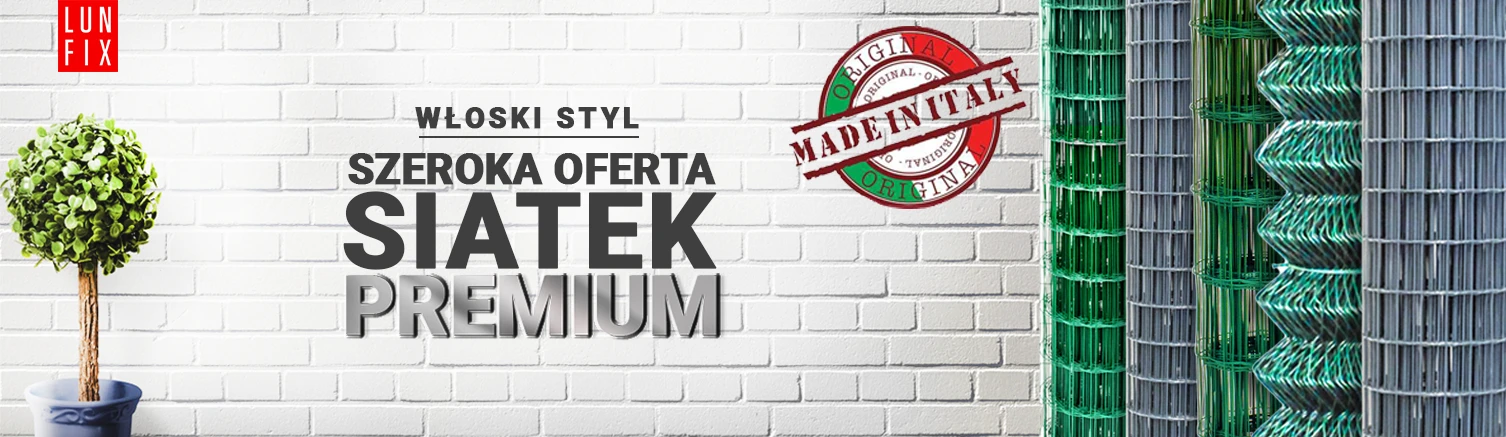 Siatki ogrodzeniowe premium - Lun Fix - Włoski styl Lun Fix