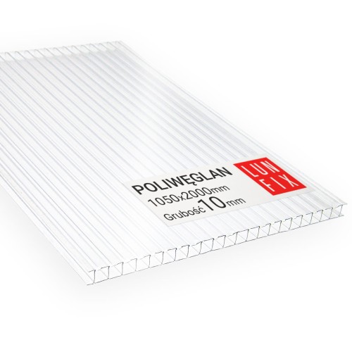 Poliwęglan komorowy 10mm płyta bezbarwna 105x200cm