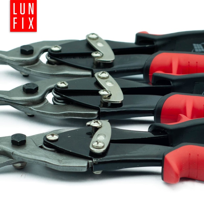 Nożyce do cięcia blachy i metalu 250mm LEWE PRAWE PROSTE 3szt