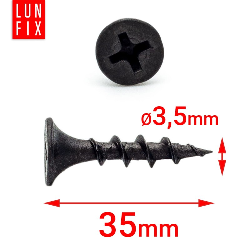 Wkręty do płyt gipsowych g-k 3,5x35 do drewna KGD 1kg