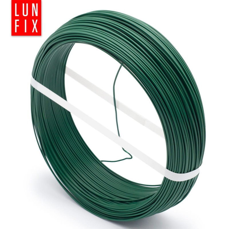 Drut naciągowy do siatki ocynk zielony PCV d/1,7mm 100m