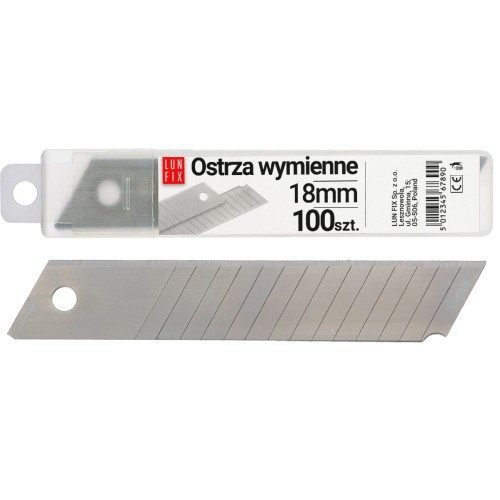 Ostrza wymienne do nożyka 18mm wkłady 10x10szt.