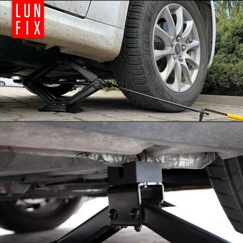 Podnośnik samochodowy TRAPEZOWY lewarek 2t + podkładka