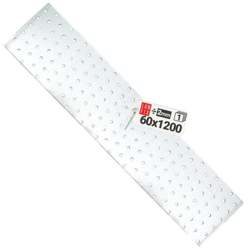 Płytka perforowana 1200x60x2 PP92 łącznik ciesielski płaski 1szt.
