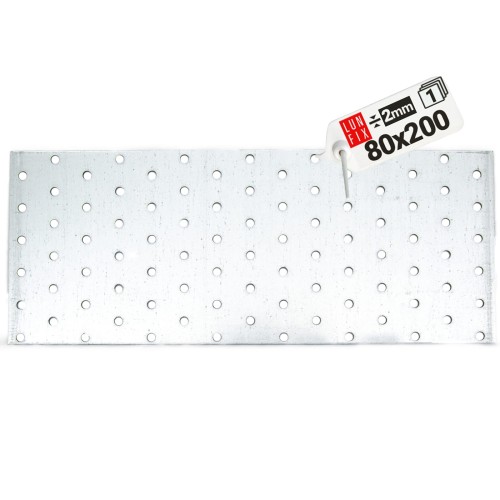 Płytka perforowana 200x80x2 PP17 łącznik ciesielski płaski 1szt.