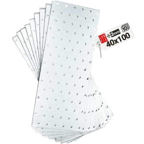 Płytka perforowana 100x40x2 PP2 łącznik ciesielski płaski 10szt.