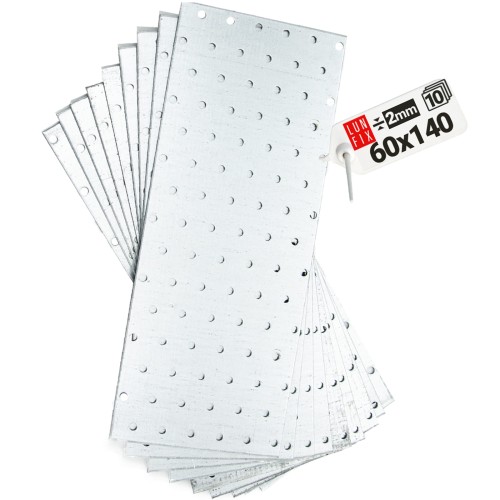 Płytka perforowana 140x60x2 PP8 łącznik ciesielski płaski 10szt.