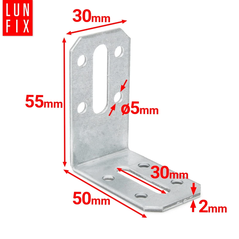 Kątownik regulowany dwustronny KRD1 50x55x30x2 mm 10szt.