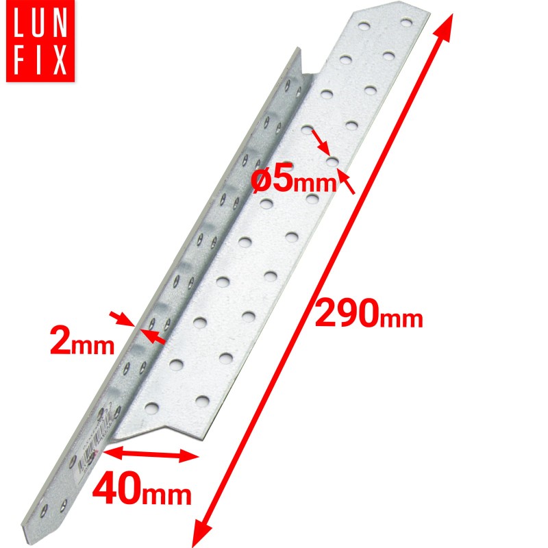 Łącznik krokwiowy LK7 ciesielski 290x40 mm LEWY 1szt.