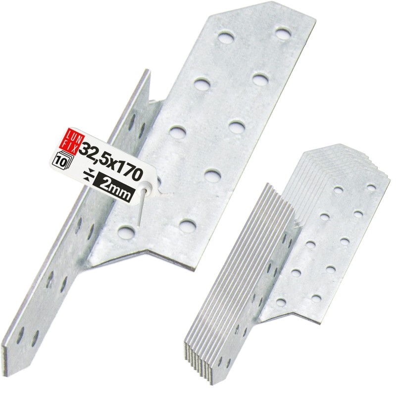 Łącznik krokwiowy LK1 ciesielski 170x32,5 mm LEWY 10szt.