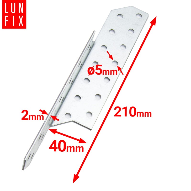 Łącznik krokwiowy LK3 ciesielski 210x40 mm LEWY 50szt.