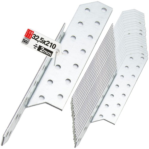 Łącznik krokwiowy LK3 ciesielski 210x32,5 mm LEWY 50szt.