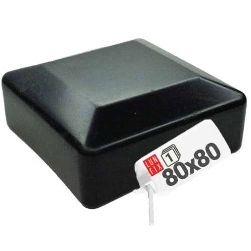 Nasadka na słupek 80x80 mm czarna daszek 1szt.