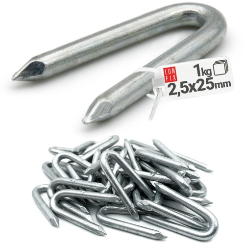 Skoble gwoździe 2.5x25 ocynkowane 1kg