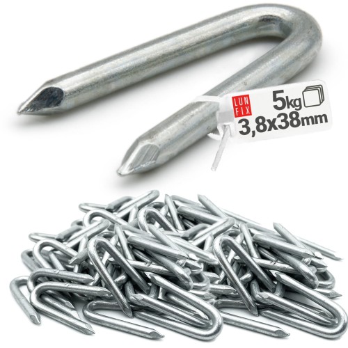 Skoble gwoździe 3,8x38 mm ocynkowane 5kg