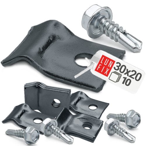 Przelotka blaszkowa uchwyt drutu paneli 5,5x19 graf 10szt.