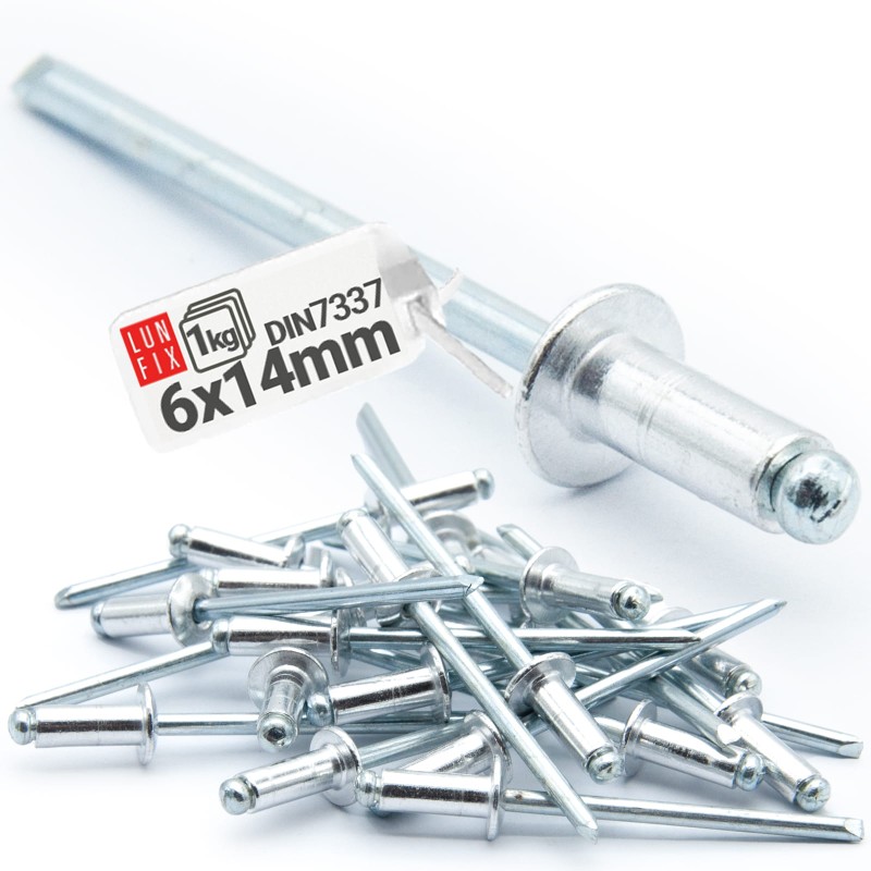 Nity zrywalne 6x14mm aluminiowo-stalowe 1kg