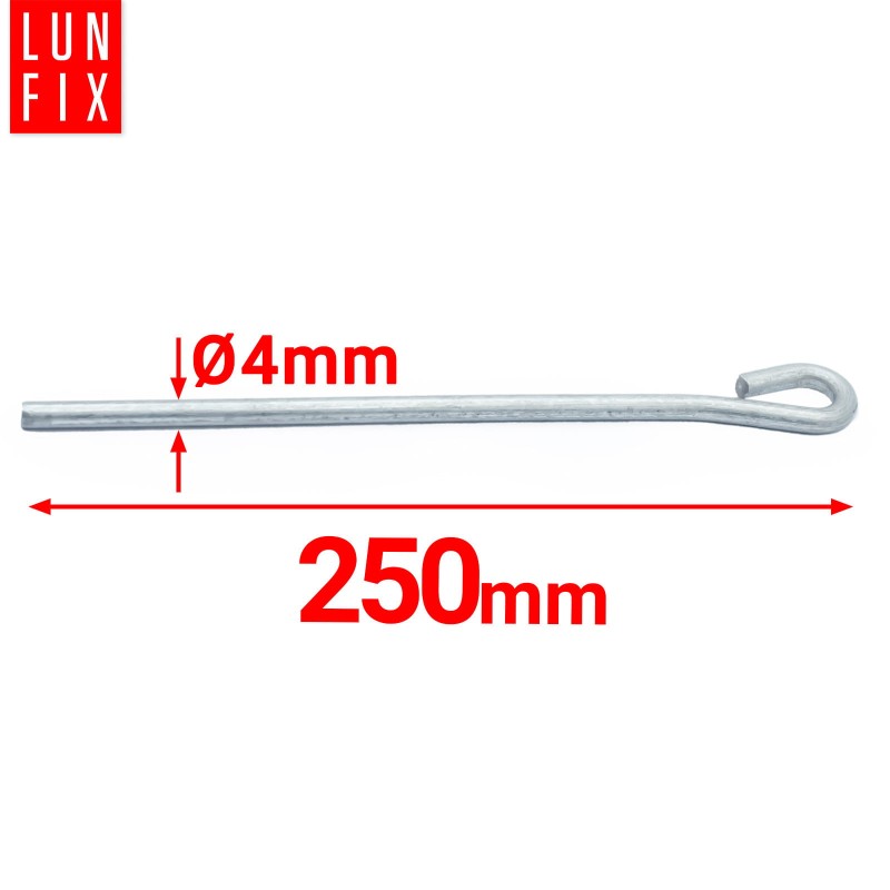 Pręt drut mocujący z oczkiem L 25 cm płyta GK 1szt.