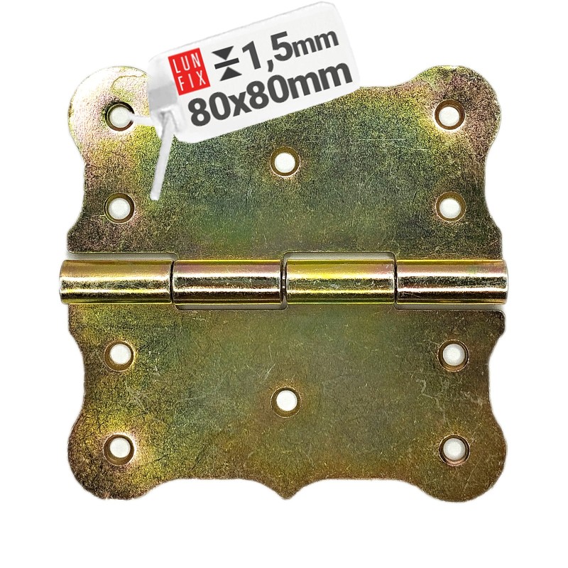 Zawias budowlany 80x80x1,5 mm ozdobny ocynkowany ZBB1 1szt.