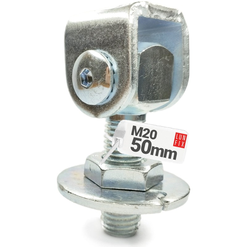 Zawias regulowany do bramy furtki M20x50 mm do wspawania ocynkowany ZRS20
