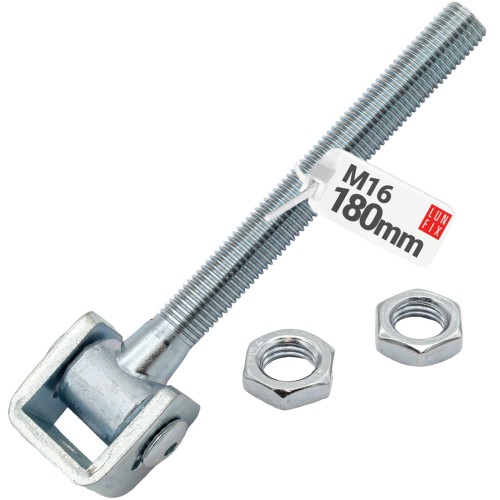 Zawias regulowany M16x180 mm do bramy furtki długi ZRW16