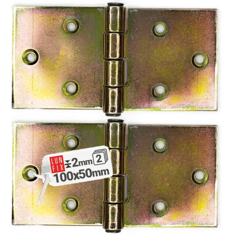 Zawias budowlany 100x50x2,0 mm prosty ocynkowany ZB10 2szt.