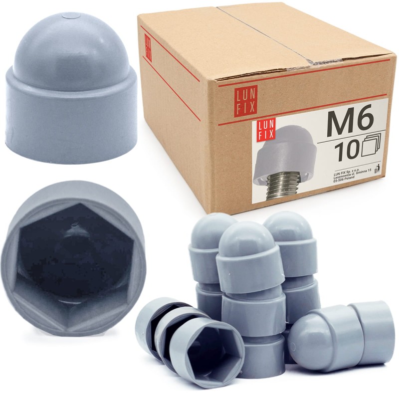 Zaślepka na śruby M6/10 maskownica kołpak szara 10szt