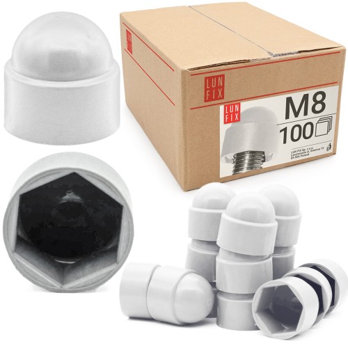 Zaślepka na śruby M8/13 maskownica kołpak biała 100szt.