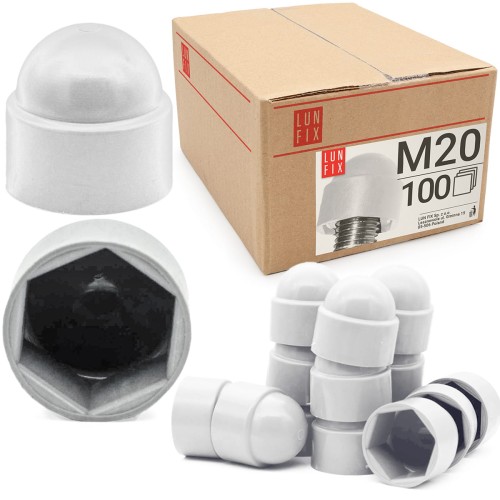 Zaślepka na śruby M20/30 maskownica kołpak biała 100szt.