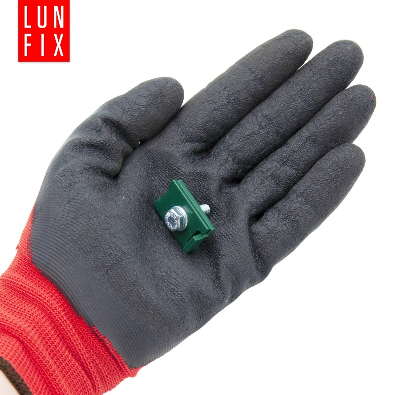 Złączka typu L 6x20 mm zapinka klips do paneli zielona NSO6 1szt.