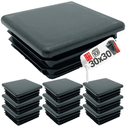 Zaślepka kwadratowa 30x30 nasadka do profili czarna 10szt.