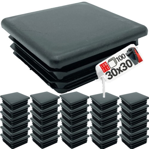 Zaślepka kwadratowa 30x30 nasadka do profili czarna 100szt.