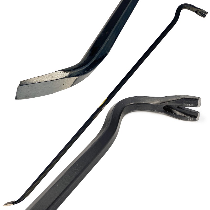 Łom zagięty wzmocniony 900x29x15 mm