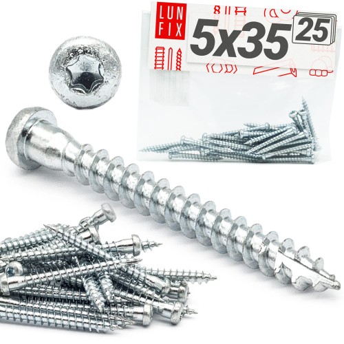 Wkręty ciesielskie Anchor 5x35 do kątowników 25szt.