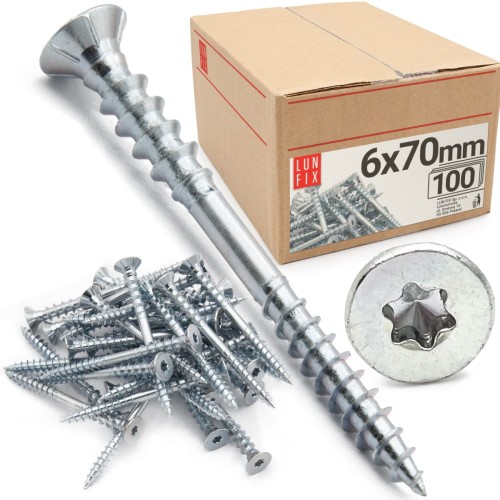 Wkręty dystansowe regulacyjne 6x70mm do łat 100szt.