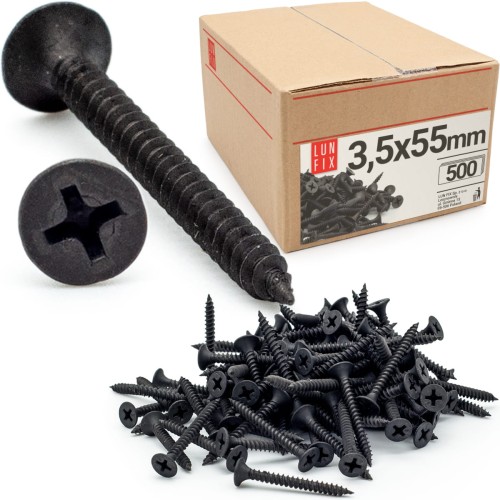 Wkręty do płyt gipsowych g-k 3,5x55 do profili metalowych KSGM 500szt.