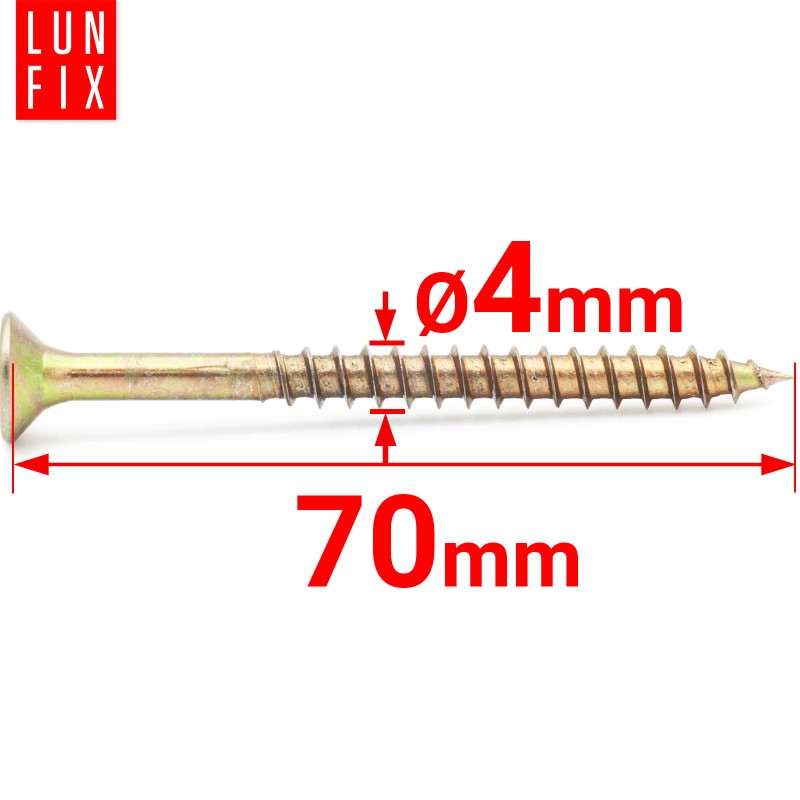 Wkręty uniwersalne 4x70 hartowane ocynkowane KDH 250szt.