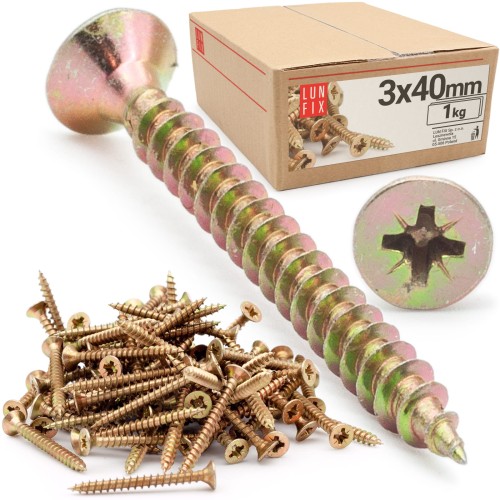Wkręty uniwersalne 3x40 hartowane ocynkowane KDH 1kg