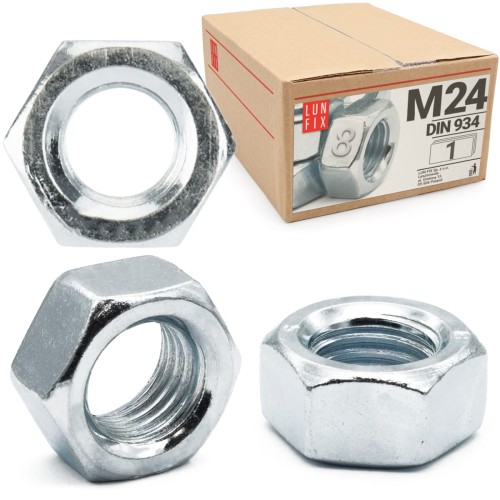 Nakrętka sześciokątna M24 DIN 934 klasa 8 ocynkowana 1szt.