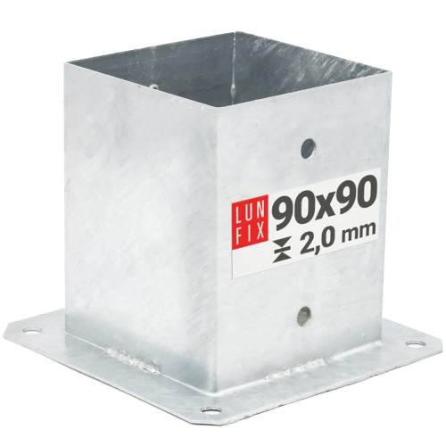 Podstawa słupa przykręcana "stopa" 90x90 mm kotwa