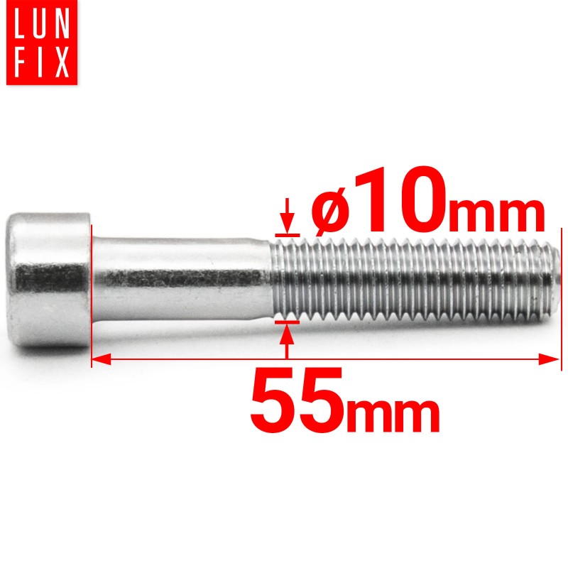 Śruby imbusowe M10x55 ocynkowane DIN912 klasa 8.8 1kg