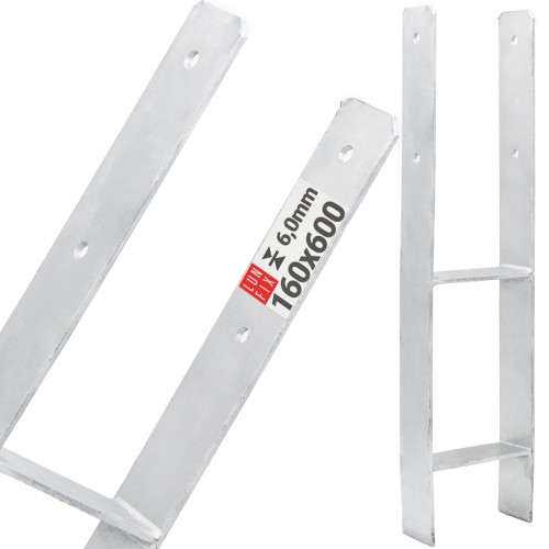 Podstawa słupa typ H 160x600x6 mm kotwa