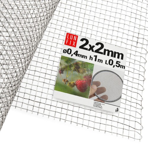 Siatka tkana nierdzewna oczko 2x2mm drut fi 0,4mm 0,5m2