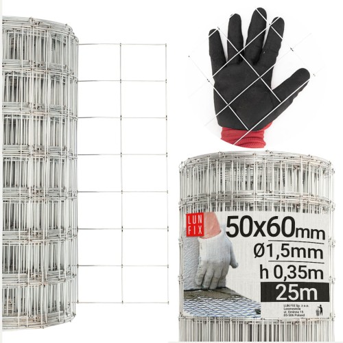 Siatka zbrojeniowa 50x60 ściany muru fi1,5mm 0,35x25m