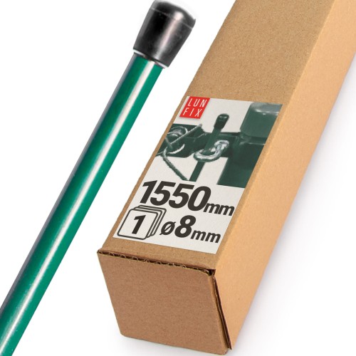 Pręt naciągowy fi8x1550 zielony PCV