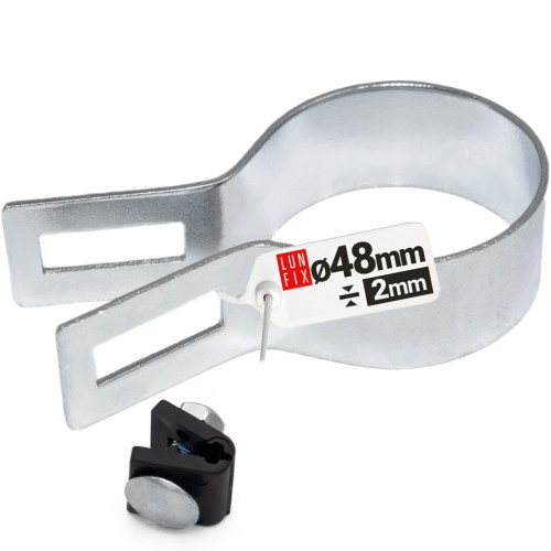 Obejma końcowa początkowa fi48 mm końcowa ocynkowana komplet