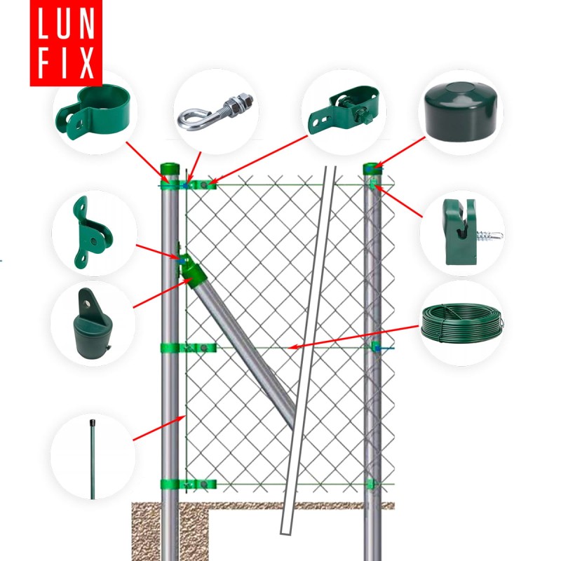 Słupek ogrodzeniowy okrągły fi 42 1,2mm grubości 2,3m 230cm grafitowy