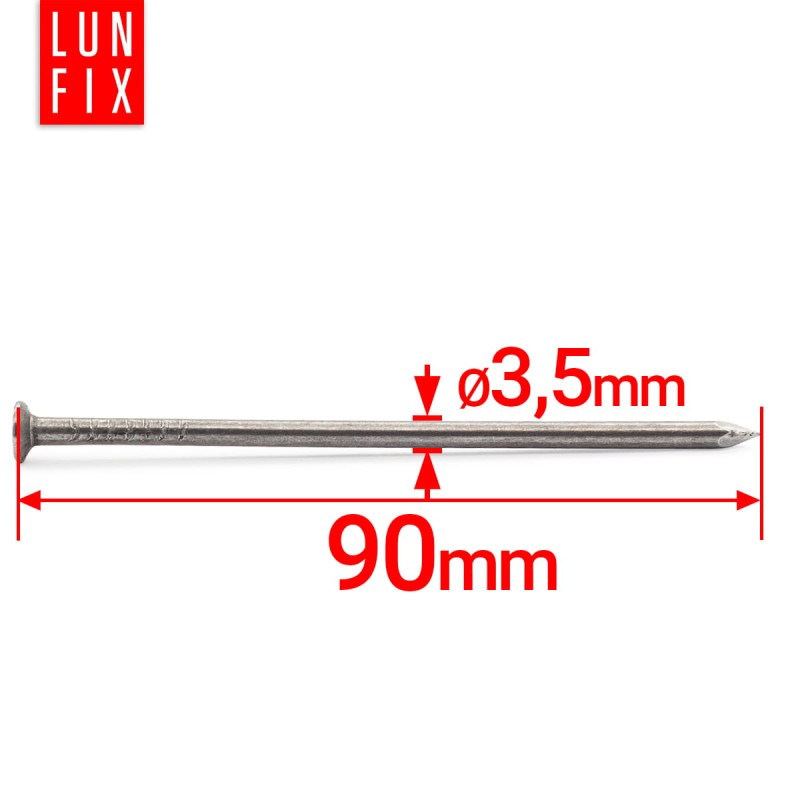 Gwoździe budowlane 3,5x90 mm 3,5" czarne 1kg