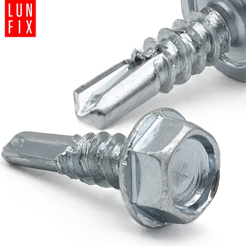 Wkręty samowiercące 5,5x25mm łeb 6-kątny DIN7504K ocynk 100szt.