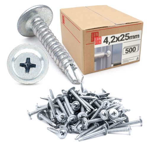 Wkręty samowiercące 4,2x25mm podkładkowe do metalu WSPC 500szt.
